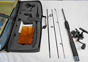 Quantum Ms-604sulg Compact Micro Fishing Set Spinning Reel Rod