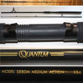 Sr80m Quantum Model Saltwater Fishing Rod Medium Action Kb4 8ft0 Inch 2 Piece Constr