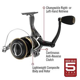 Quantum Strategy 032784637578 Soricum Spinning Reel 6 Ball Bearings 5 Clutch Size 60