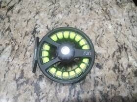 5-5512r7803 Redington Run Fly Reel 5/6 Weight Pre Spooled With Rio Euro Nymph Line Used