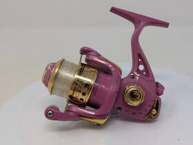 Rlp10 Roddy-lites Graphite Pink/rose Light-up Open Fishing Reel Works Spins Well