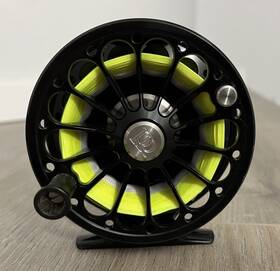 000284 Ross San Miguel 5/6 Fly Reel Black Loaded With Backing. Exc Condition