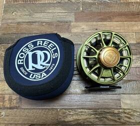 70400000272-1 Ross Reels Animas Fly Reel - 5/6 Wt Matte Olive Made In Usa