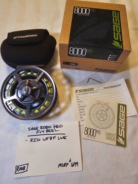 8080 Sage 644269231869 Pro Fly Reel - Storm With Rio Wf8 Line Excellent Condition
