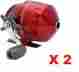 Sc15b Shakespeare Brand New Durango Spincast Fishing Reel Red Lot Of 2