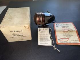 31252 Sears 1970s Ted Williams Bait Reel In Original Box With Pamphlet And Store Tags