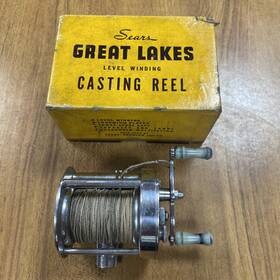 311803 Sears 3129 No. Vintage Great Lakes Level Winding Casting Reel