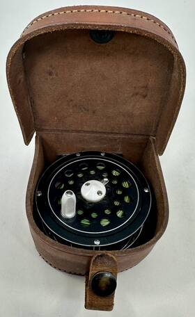6-31522 Sears 31522 Vintage Fly Reel With Leather Case