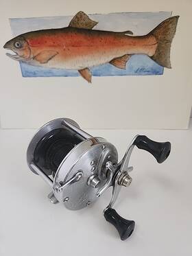 Shakespeare 1944t Vintage Fishing Reel 1944 T Tru Axis Model Ea 1950s