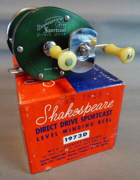 1973d Shakespeare Unused Sportcast Direct Drive Reel Box/papers And Extras