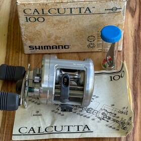 Shimano 022255014502 1992 Calcutta 100 Vintage Baitcaster - Complete Box Manual Accessories
