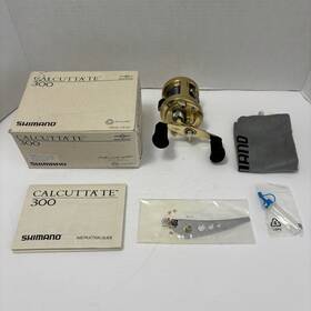 Shimano 022255043953 Calcutta Te 300 Right Hand Rh Fishing Casting Reel Gold Alloy In Box