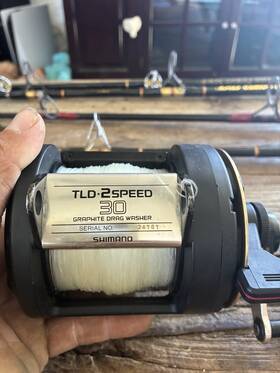 600yd Shimano 24787 Tld 2speed 30 Two Speed Conventional Reel 4bb Graphite Drag 30lb/600yd