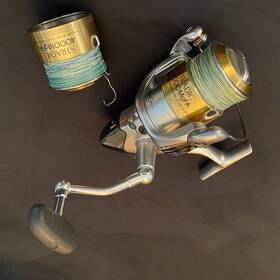4000mgfa Shimano Stradic Spinning Reel Aluminum Silver Gold With Spare Spool
