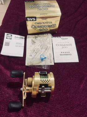Shimano 969363015037 Calcutta Conquest 200 2000 R-h 5.1 1 Gear Used Bait Reel Inch Ex Cond