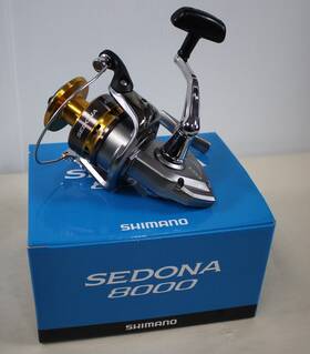 Shimano 969363037749 Sedona 8000 Spinning Reel Gold/silver - Pre-owned Excellent Condition
