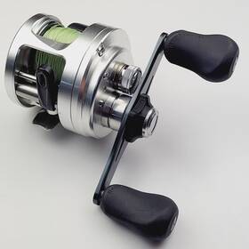 Ct201d Shimano Calcutta 201 D L/h Round Baitcasting Reel Silver Made In Japan