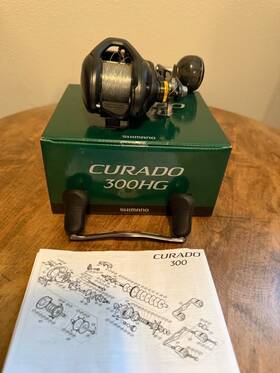 Shimano Cu300hg Curado 300 Hg Baitcast Reel - Black Great Condition With Box And Instruction