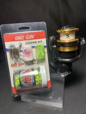 Fx2500hgfcc Shimano Fx2500hg 6.2 1 Spinning Fishing Reel With Crappie Kit-serviced Mint