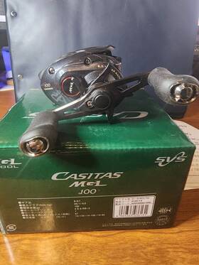 036131 Shimanos Casitas Mgl 100 Right Handed Baitcasting Reel With Box Guide Oil Used