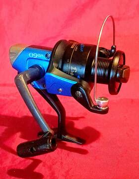 Ob60 Silstar Vtg Inch Old Blue Long Cast Spinning Reel Clean And Smooth Working