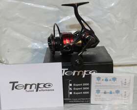 11bb Tempo 750911419445 Expert 3000 Spinning Reel Fishing Ambidextrous Black Graphite Nib New