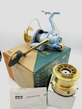 Sf9000 Tica Dolphin Spinning Reel- M.i.b With Bag Manual Schematics- Rp