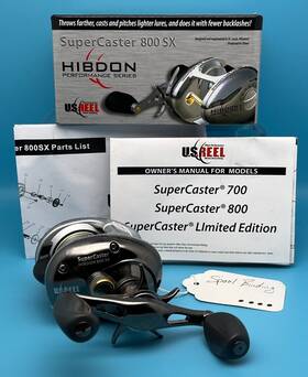 800sx Us Reel Hibdon Rh Supercaster By U.s. - Baitcaster Box Damage/reel Clicks