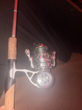 Sn24946 Van Staal Vastar Vr125 Spinning Rod And Reel Combo Cork/metal Silver Red Black