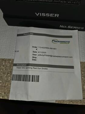 4xgs Visser #4xgs 1 New 2025 Usa Made #4 Spinning Reel Gunsmoke - Free Shipping-please Read