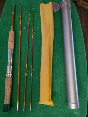 No.m4tms Wright & Mcgill Mc Gill Trailmaster No.4tms 6ft 6 Inch Spinning Fishing Rod With Aluminum Case