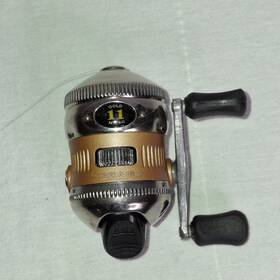 11golda-h8 Zebco Rare Micro 11 Gold Tiny Ultralight Ambi Spincast Fishing Reel - Never Used