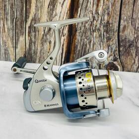 2137296 Zebco Quantum Qx20f Spinning Fishing Reel 8 Ball Bearing Silver Excellent And Htf