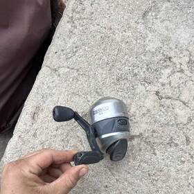 33n-c081 Zebco 33 Spincast Reel Silver/black Anti-reverse Bite Alert Metal