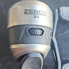 33n-ckf0 Zebco 33 Spincast Fishing Reel Silver Black Model 33n Ckf0 Made In China