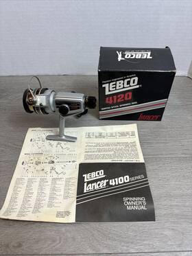 4120 Zebco Lancer Skirted Spool Spinning Reel With Box And Owners Manual