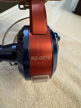 R2-0074 Zeebaas Z7 Spinning Reel Red Blue Silver Aluminum With Box And Accessories