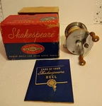 Shakespeare 1958 Triumph Model Fk Vintage Fishing Reel With Box. Fixed Price $29.00.