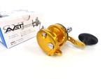 Avet SXJ6/4 Mc Raptor Two-speed Lever Drag Reel Gold Right Handed. Fixed Price $379.99.