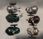 Lot Of 6 Shakespeare Reels 5 Working And 1 For Parts. Fixed Price $24.95.