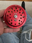 Vintage J.c. Higgins Model No. 312.31130 Red/silver Fly Fishing Reel Made Usa. Fixed Price $25.00.