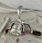 Shakespeare Lady Fish Spinning Reel Silver Pink 5.2:1 Gear Ratio. Fixed Price $15.00.