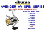 Okuma Avenger Spinning Reel For Game Sea Coarse Pike Lure Bass Rod Fishing. Fixed Price $69.86.