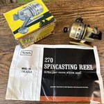 Vintage 270 Gold Sears Ted Williams 779.312380 Spincast Fishing Reel Nos Box. Fixed Price $67.00.