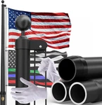 16FT Heavy Duty POLE,14 Gauge Extra Thick Aluminum Kit With 3X5 Us. Fixed Price $122.77.