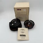 Aaron #55910 SSS910 Reel & Spare Spool Neoprene Case Original Boxes Fly Fishing. Fixed Price $950.00.