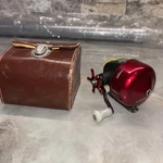 Abu-matic 60 Fishing Reel With Leather Pouch #fr. Fixed Price $50.00.