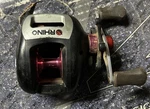 Vintage Rhino RBC-300 Low Profile Baitcast Reel 6.3:1 Right Hand Black/red. Fixed Price $16.00.