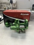 Accurate Valiant BV-500 Green Salt Water Reel Brand New In Box Right Hand. Fixed Price $490.00.
