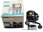 Ryobi Baitcasting Reel AD5000V Made Japan Black Rh 5.3:1 3BB Boxed Gold Spool. Fixed Price $89.99.